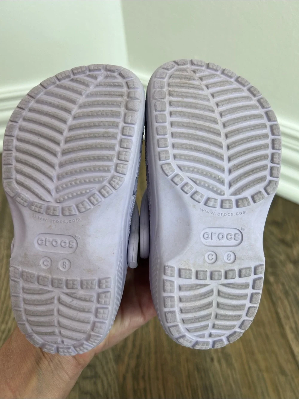 CROCS Kids Lavender Classic Clog with Charm Accents